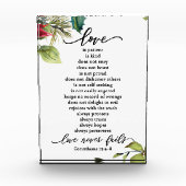 Liefde is Corinthians Scripture Verse Couple's Fotoblokken (Voorkant)