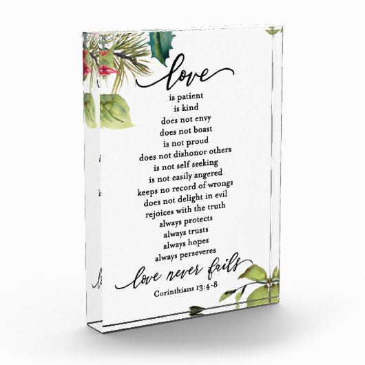 Liefde is Corinthians Scripture Verse Couple's Fotoblokken (Links)