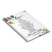 Liefde is Corinthians Scripture Verse Couple's Notitieboek (Rechterzijde)