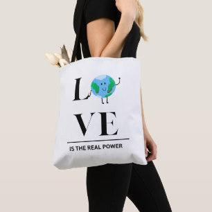 LIEFDE IS DE ECHTE MACHT CANVAS TAS