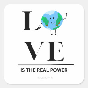 LIEFDE IS DE ECHTE MACHT STICKER