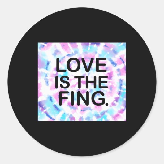 Liefde is de Fing. Sticker (Voorkant)