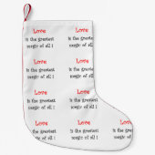 Liefde is de grootste Magic-kerstvoorraad. Kleine Kerstsok (Voorkant)