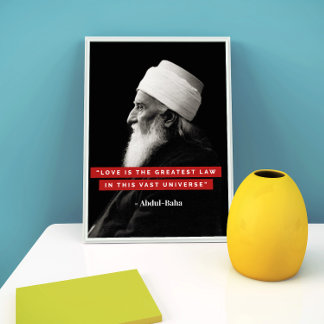 "Liefde is de grootste wet" Bahai Typografie Poste Poster