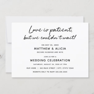 Liefde is de ontvangst van bruiloft-aankondigingen kaart