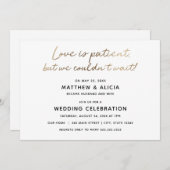 Liefde is de ontvangst van bruiloft-aankondigingen kaart (Voorkant / Achterkant)