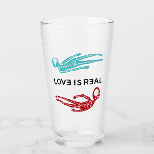 Liefde is echt een pluim Glass Glas