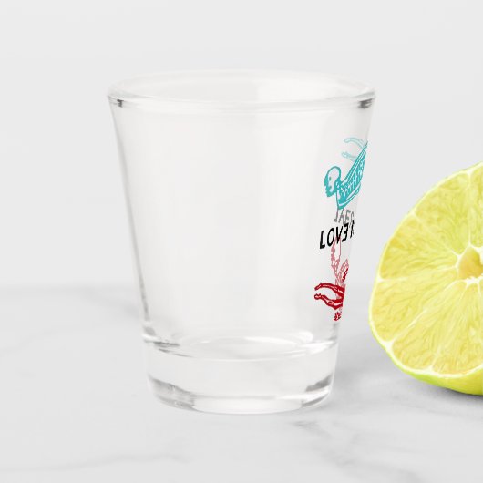 Liefde is echt Skeleton Logo  Shot Glas (Links)