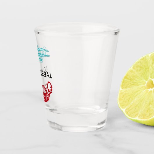Liefde is echt Skeleton Logo  Shot Glas (Rechts)