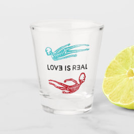 Liefde is echt Skeleton Logo  Shot Glas