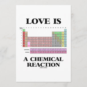 Liefde is een chemische reactie (Periodic Table) Kaart