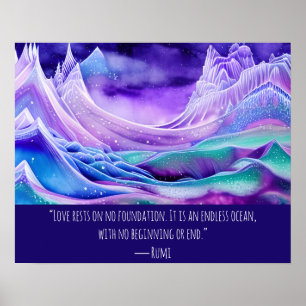 Liefde is een eindeloze oceaandigitale kunst poster