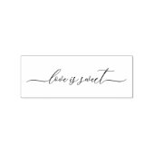 Liefde is een lief script bruiloft bezet 	rubberstempel (Afrduk)