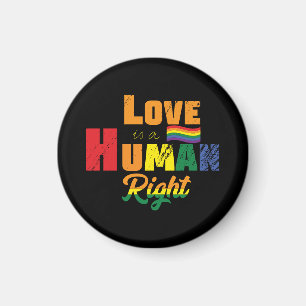 Liefde is een mensenrecht LGBTQ Pride Regenb Magneet