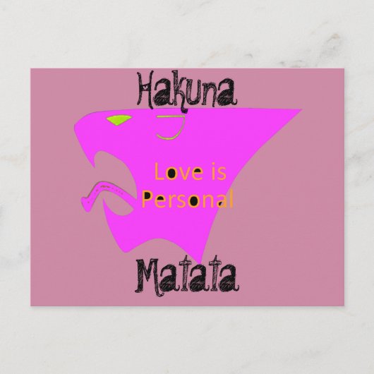 Liefde is een persoonlijk briefkaart van Hakuna Ma (Voorkant)