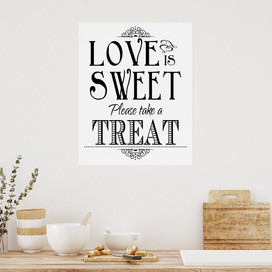 Liefde is een poster met een trouwerij (Keuken)