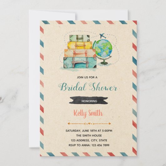 Liefde is een reis uitnodiging voor feestje (Voorkant)