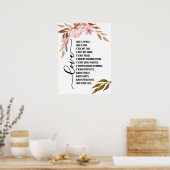 Liefde is een soort roze Floral Poster (Keuken)