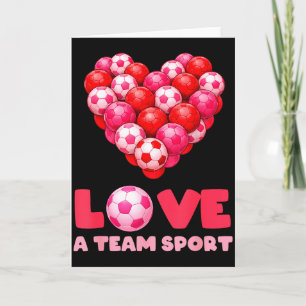Liefde is een teamsport Funny voetbal Valentijn on Kaart