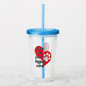 Liefde is een vierpodig woord. acryl drinkbeker (Voorkant)