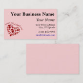 Liefde is een vierpotig woord visitekaartje (Voorkant / Achterkant)