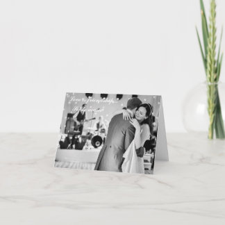 Liefde is een vriendschap met muziek bedankkaart