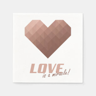 Liefde is een wonderlijk roos goud elegant chic si servet