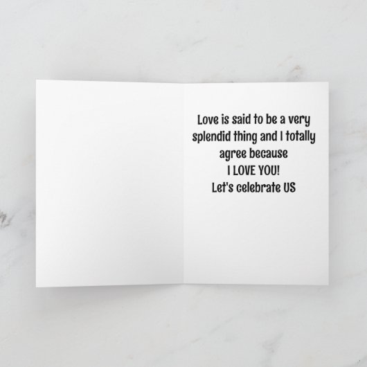 LIEFDE IS EEN *ZEER PRACHTIG DING* ONS JUBILEUM KAART (Binnen)