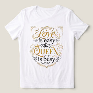 Liefde Is Eenvoudig Maar Koningin Is Bezig Grappig Tri-Blend Shirt