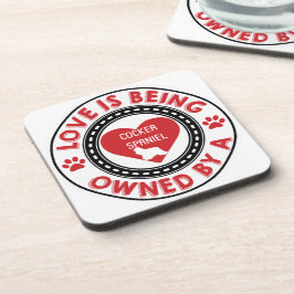 Liefde is eigendom van een Cocker Spaniel Bier Onderzetter