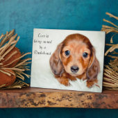 Liefde is eigendom van een Dachshund Fotoplaat (Zijkant)
