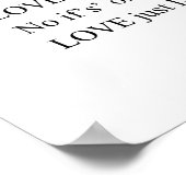 Liefde is fluïde gedicht muur kunst poster (Hoek)