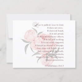 Liefde is geduldig - Briefkaart van de Schrift