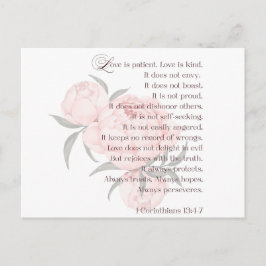 Liefde is geduldig - Briefkaart van de Schrift