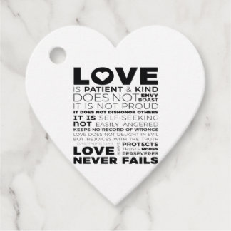 Liefde is Geduldig en Vriendelijk Niet Afgunstig P Bedankjes Labels