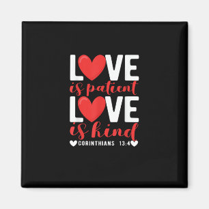 Liefde is Geduldig Grappig Christelijk Hart Valent Magneet