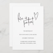 Liefde is Geduldig Huwelijks Uitstel Eenvoudige Ui Save The Date (Voorkant / Achterkant)