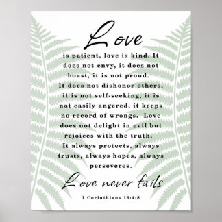 Liefde is geduldig, liefde is aardig poster