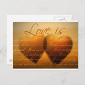 Liefde is geduldig, liefde is vriendelijk briefkaart (Voorkant / Achterkant)