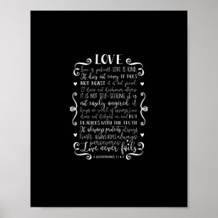 Liefde is Geduldig Liefde is Vriendelijk Christeli Poster