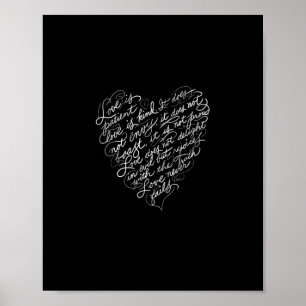 Liefde is Geduldig Liefde is Vriendelijk Christeli Poster