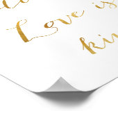 Liefde is Geduldig, Liefde is Vriendelijk - goud Poster (Hoek)