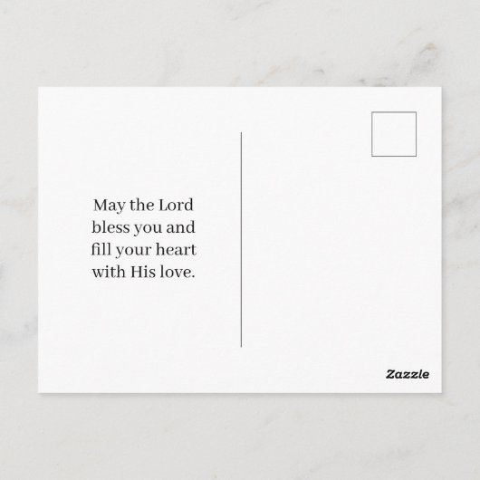 Liefde is geduldig, liefde is vriendelijk Postkaar Briefkaart (Achterkant)