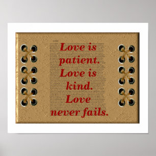 Liefde is geduldig. poster