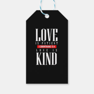 Liefde is Geduldig Tijdloze Inspirerende Stijl Cadeaulabel