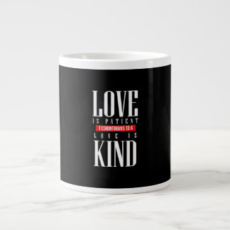 Liefde is Geduldig Tijdloze Inspirerende Stijl Extra Grote Beker