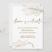Liefde is geduldig - Verander de datum van de trou Kaart (Voorkant)