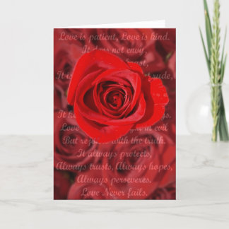 Liefde is geduldig vers Kaart