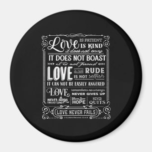 Liefde Is Geduldig Vriendelijk Liefde Faalt Nooit Magneet