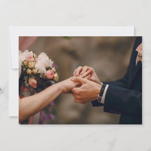 Liefde is Geduldige Elopement Trouw Aankondiging (Achterkant)